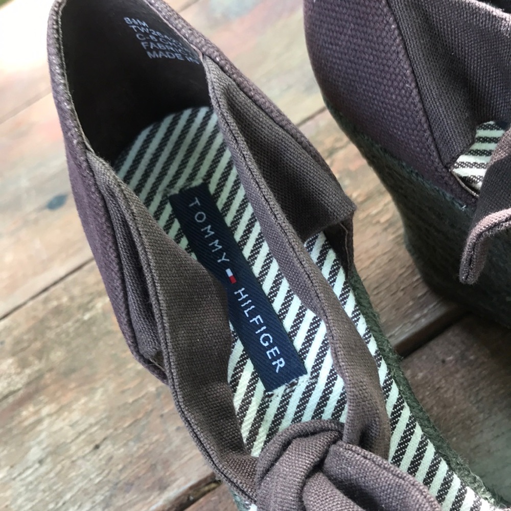 Tommy Hilfiger Brown Wedge Sandals